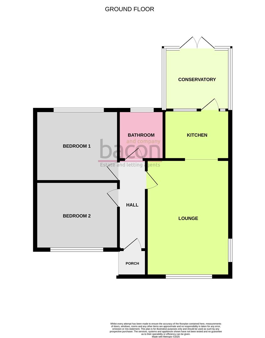 Floor Plan | Bungalow - Semi Detached | Grinstead Lane, Lancing, West Sussex, BN15 9DY | Sold - Subject to Contract